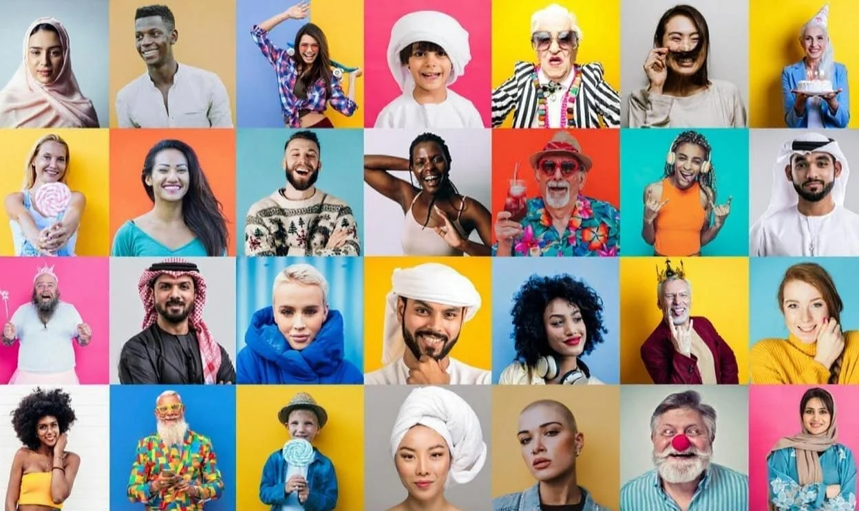 Personnes diverses et colorées — Vivez la vie qui vous ressemble